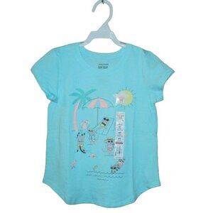 Jumping Beans Toddler Softest Tee Beach Cat Size 4T